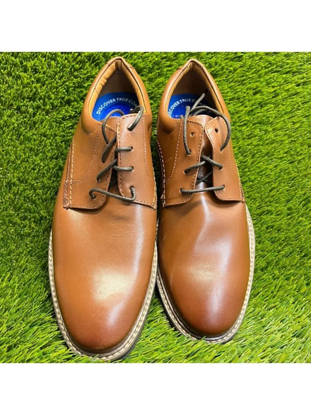 Nunn Bush Calderone Mens Size 8.5 Brown Casual Classic Plain Toe Oxford Shoes
